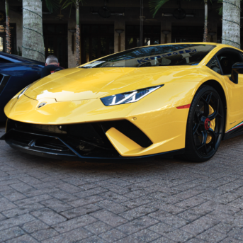 Lamborghinis line the streets of Fifth Avenue South Naples