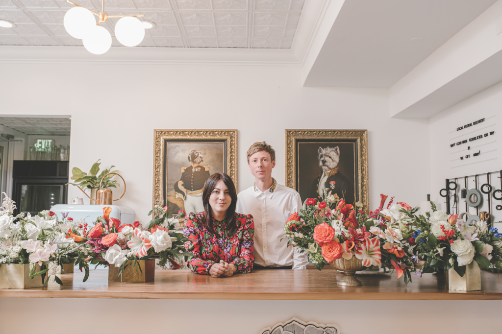 Melissa and Sean Stevenson of Kaleidoscope Floral photo by Tina Sargeant