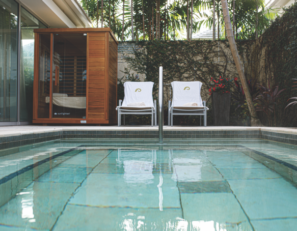 Spa pool with infrared sauna at The Spa at Naples Grande photo by Brian Tietz