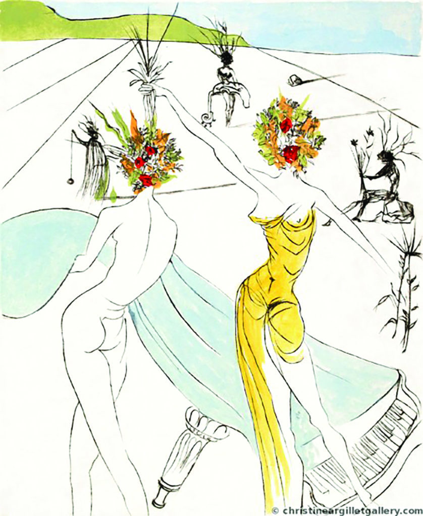 Dalí’s “Hippies Suite: Flower Women With Soft Piano” (1969-1970)