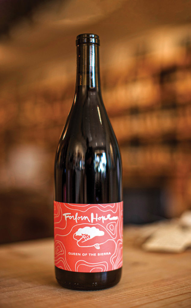 Queen of the Sierra bottle of natural wine