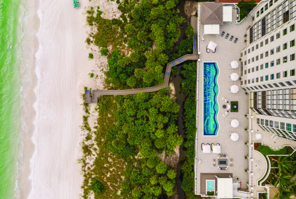 Resort style pool at Naples condo