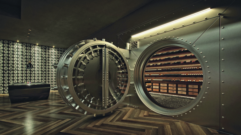 CellArts bank vault-like home cellar