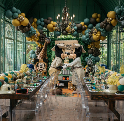 Memorable Mobile Parties Mickey Safari themed birthday at the Wonder Garden