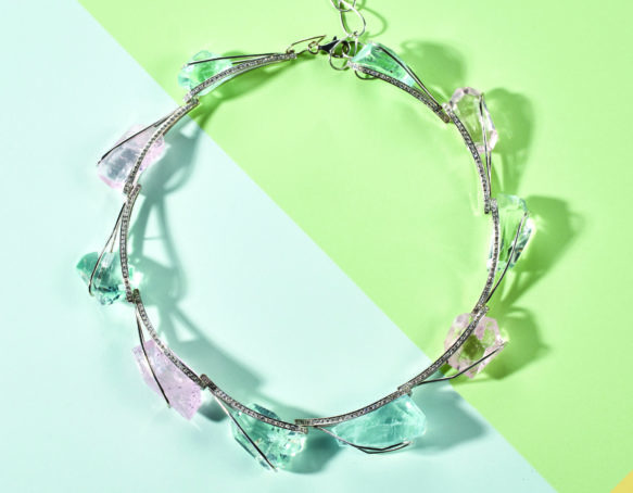 Contemporary Aquamarine Collar, Mark Loren Designs