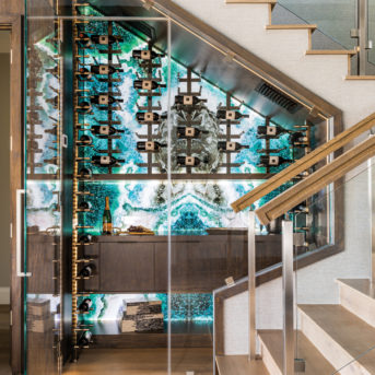Under staircase wine room