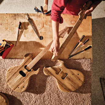 Local musician handcrafts wooden guitars in his Naples studio