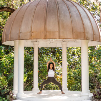 Pranayama breathwork led by yoga instructor Kim Quan