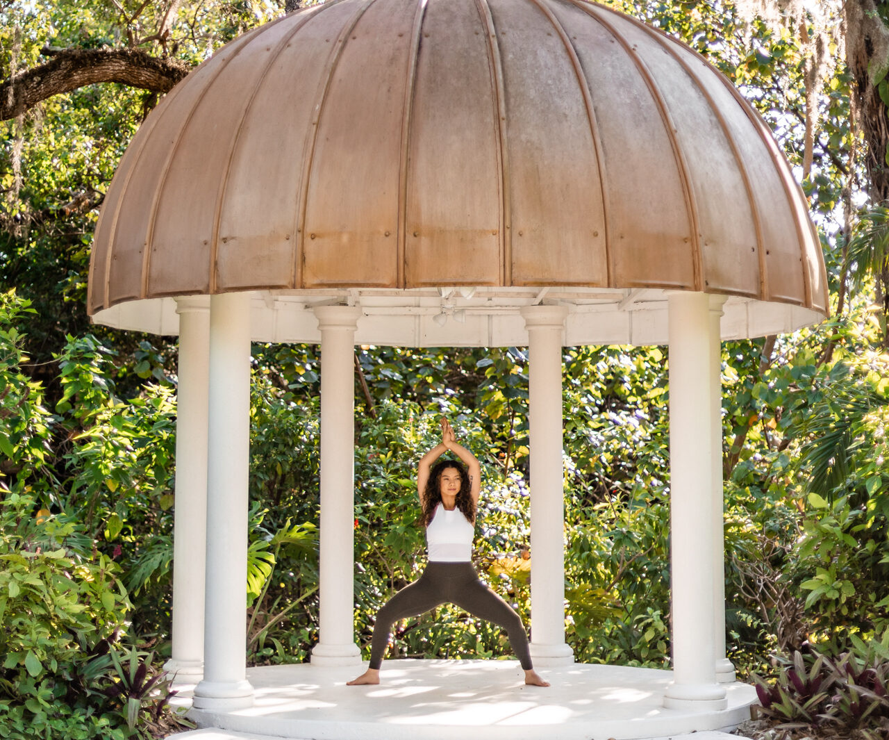 Pranayama breathwork led by yoga instructor Kim Quan
